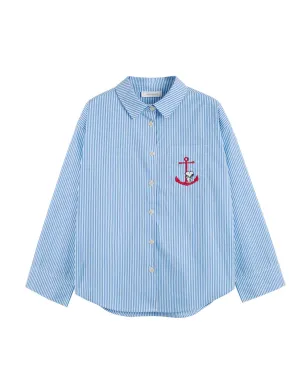 Chinti & Parker x Peanuts Snoopy Anchor パジャマセット ブルー - サムネイル1