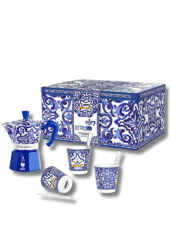 Bialetti Bialetti x Dolce & Gabanna Moka Express Blu Mediterraneo セット（3名用）の商品画像