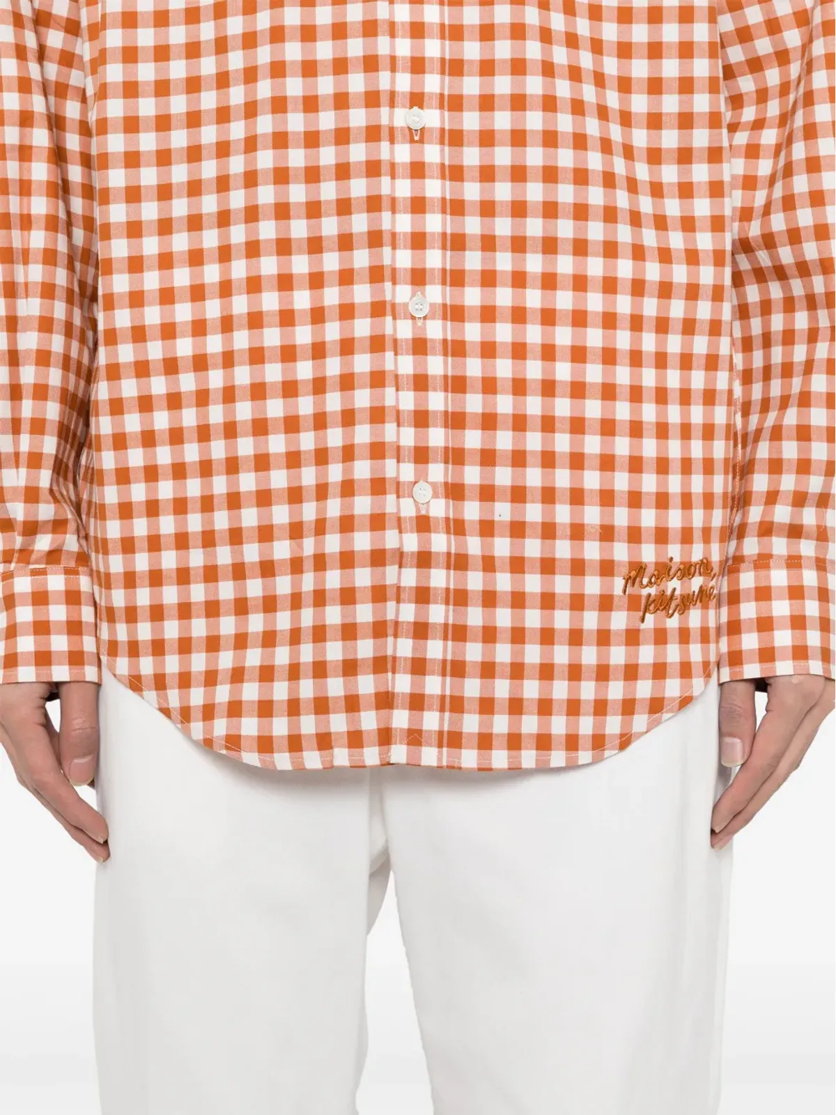 Maison Kitsuné ギンガムチェックシャツ - Orange - 画像5