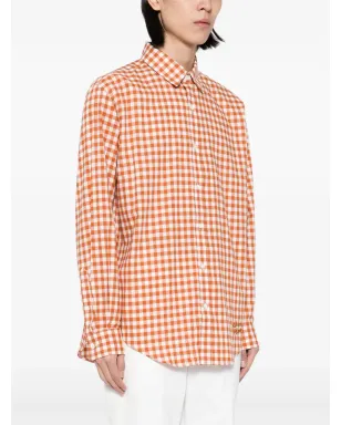 Maison Kitsuné ギンガムチェックシャツ - Orange - サムネイル3