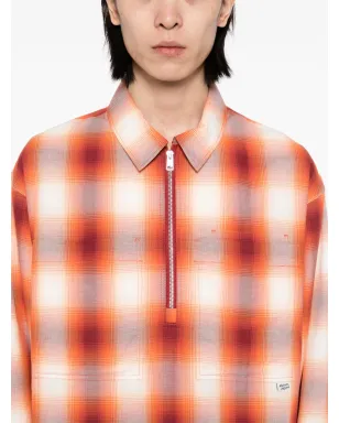 Maison Kitsuné チェック柄シャツ - オレンジ - サムネイル5