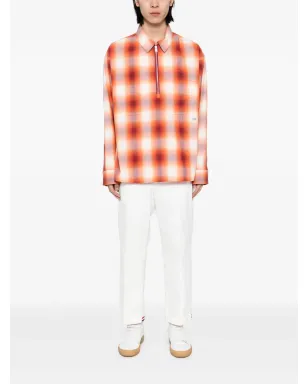 Maison Kitsuné チェック柄シャツ - オレンジ - サムネイル2