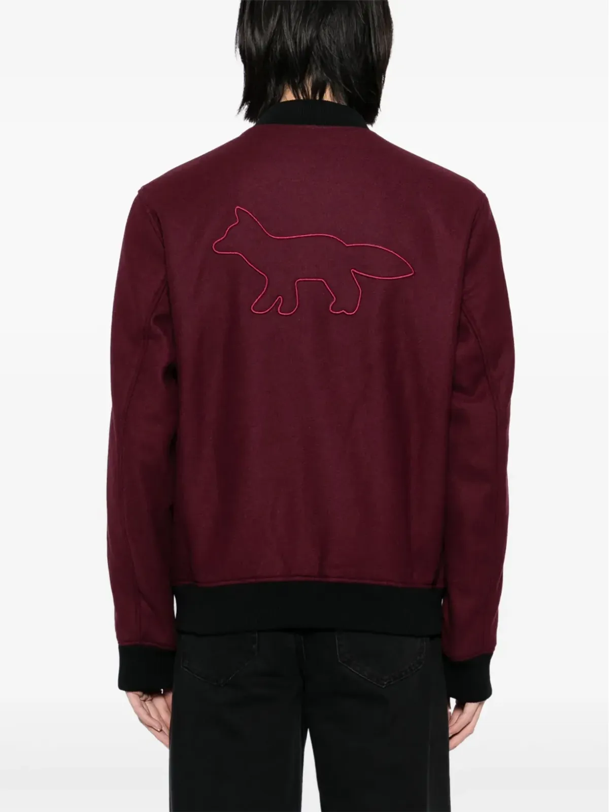 Maison Kitsuné ロゴ刺繍ボンバージャケット - 画像4