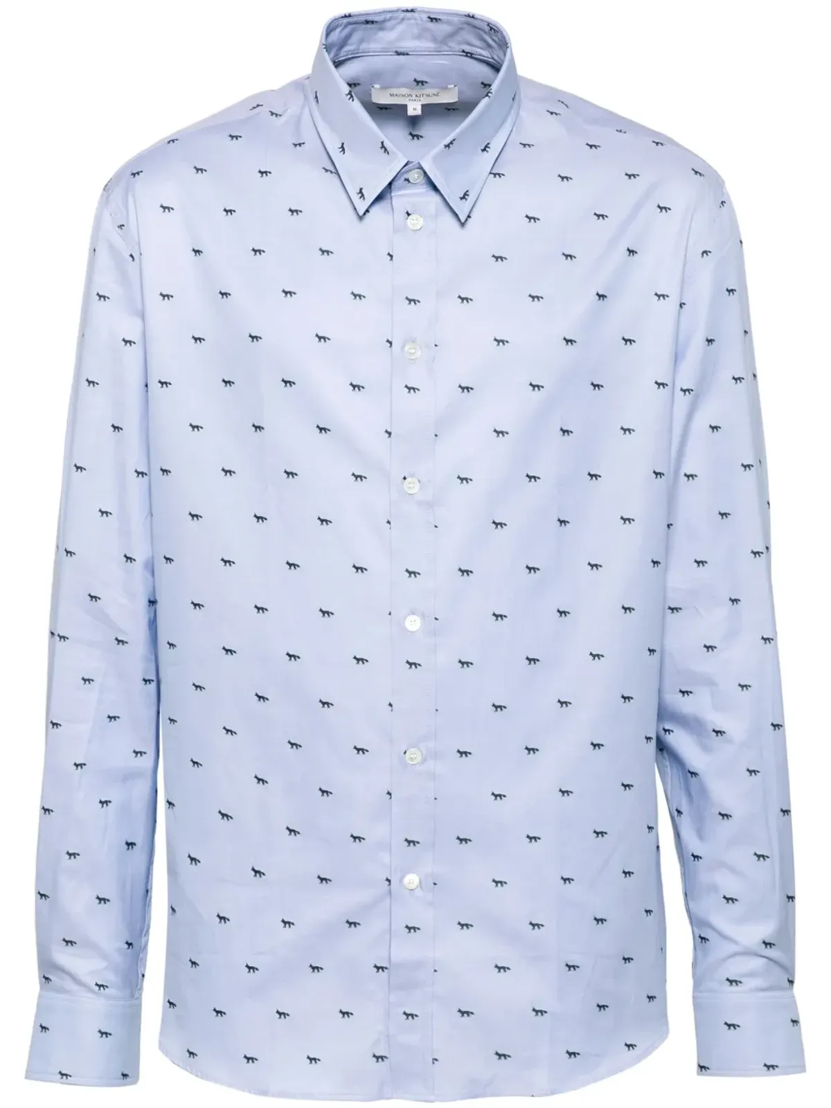 Maison Kitsuné 狐プリントシャツ - ブルー - 画像1