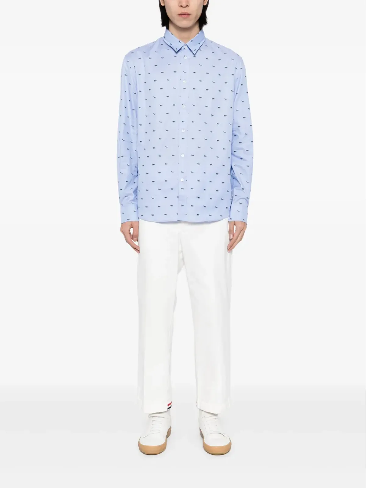 Maison Kitsuné 狐プリントシャツ - ブルー - 画像2