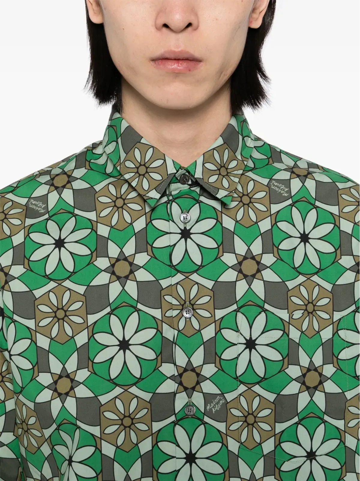 Maison Kitsuné 花柄プリントシャツ - 画像5