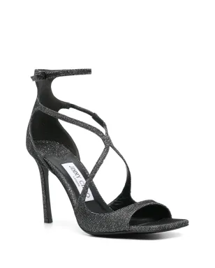 Jimmy Choo 95mm Azia サンダル - ブラック - サムネイル2