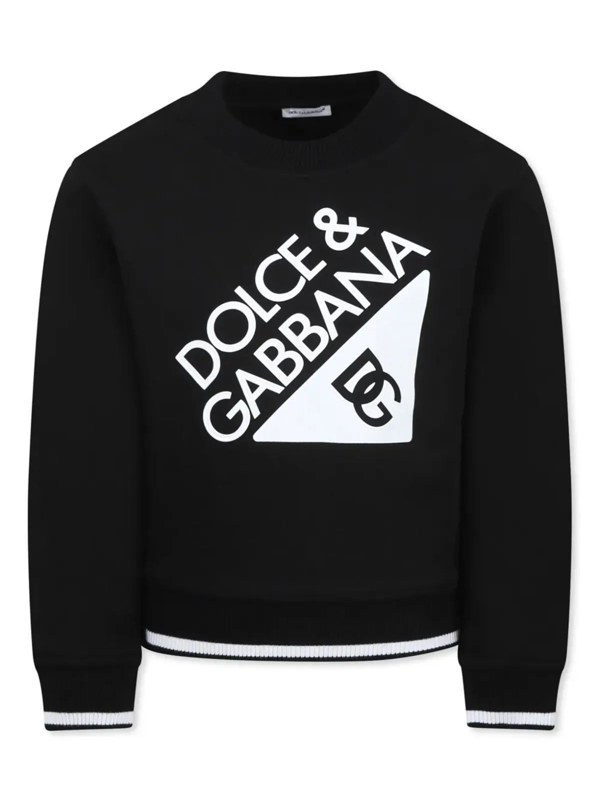 Dolce & Gabbana Kids ロゴプリント スウェットシャツ ブラック - 画像1