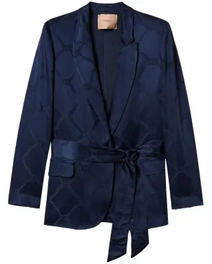 TWINSET ロゴジャカード ブレザー - ブルー - サムネイル1