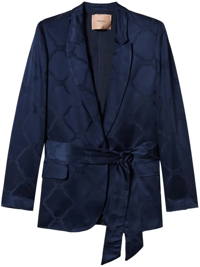TWINSET TWINSET ロゴジャカード ブレザー - ブルーの商品画像