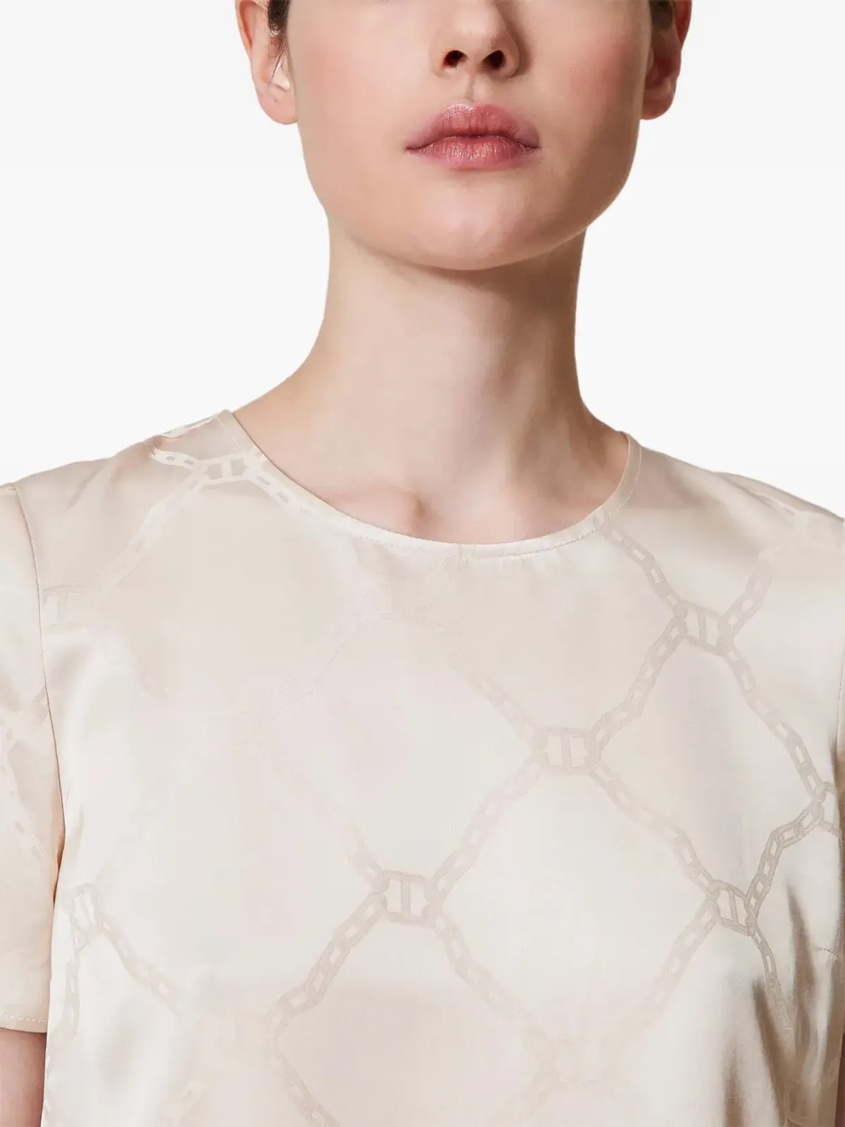 TWINSET オーバル Tジャカード Tシャツ - ホワイト - 画像5