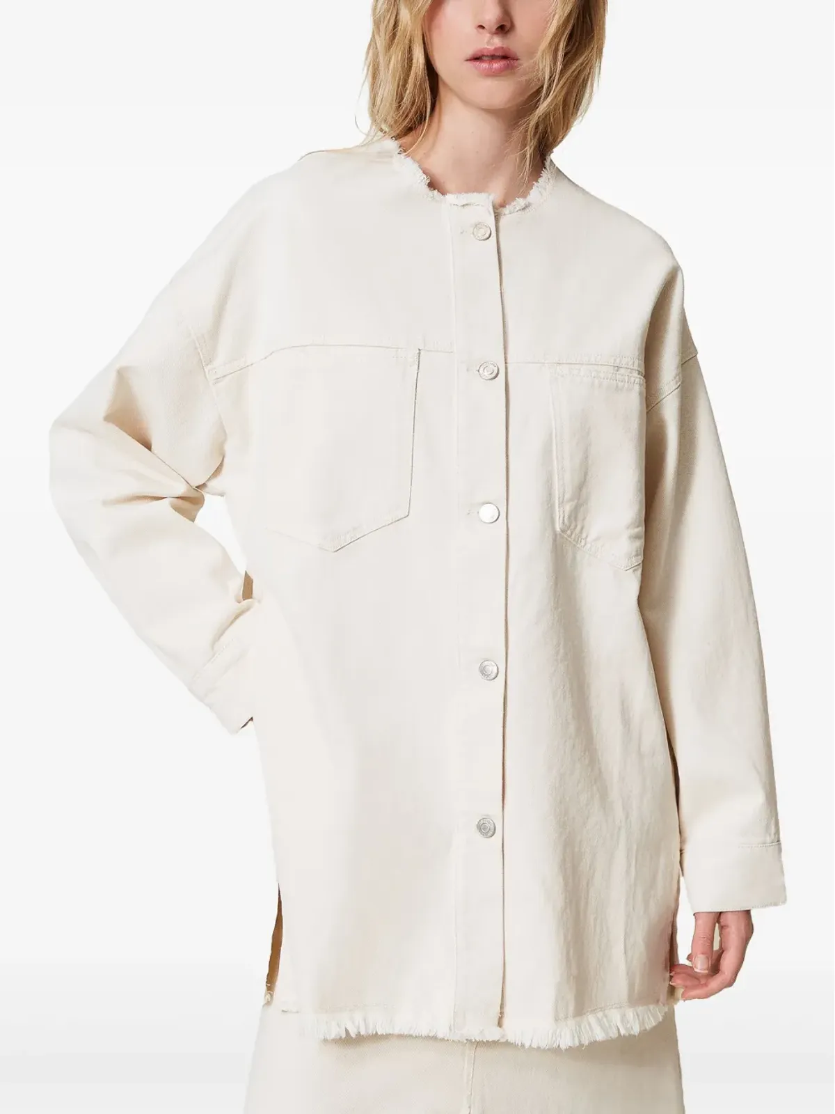 TWINSET オーガニックコットン ジャケット - ニュートラルカラー - 画像2