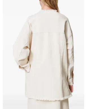 TWINSET オーガニックコットン ジャケット - ニュートラルカラー - サムネイル4