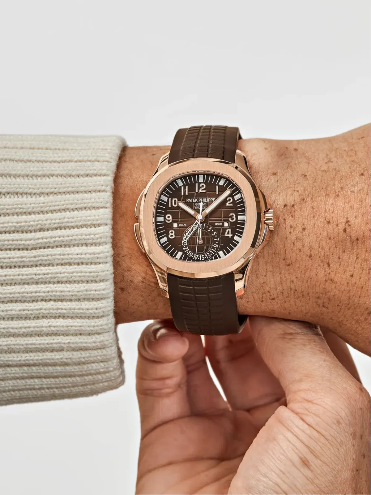 Patek Philippe Pre-Owned アクアノート Travel Time Tiffany & Co. - ブラウン - 画像2