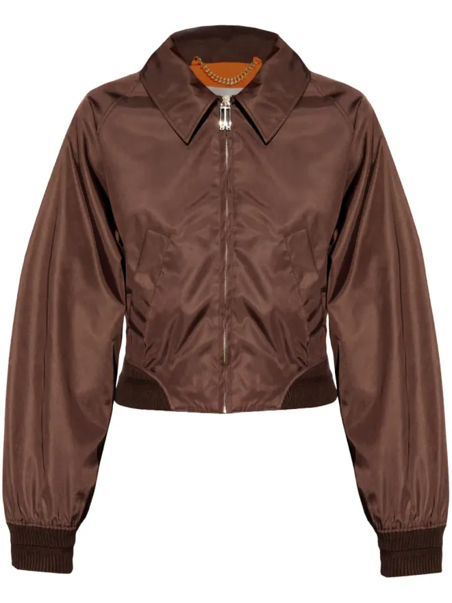 Victoria Beckham Victoria Beckham Harrington bomber jacket - Brownの商品画像