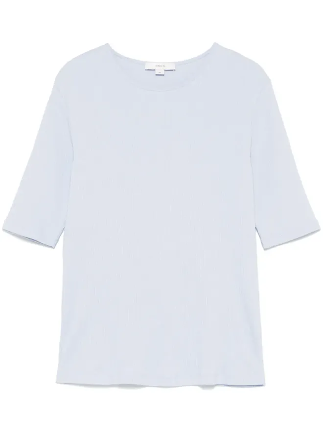 Vince Vince リブ編みコットンTシャツ - ブルーの商品画像