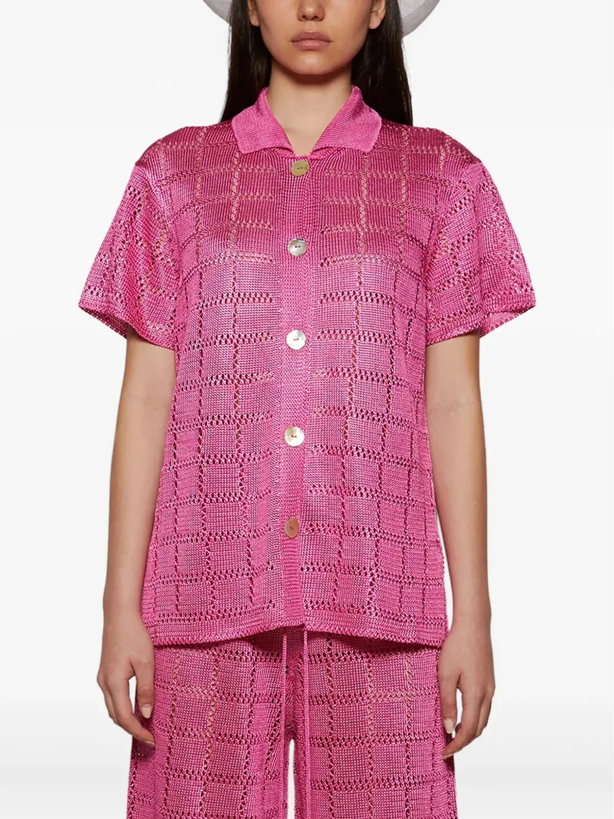 Calle Del Mar ショートスリーブ グリッド柄シャツ - 画像3
