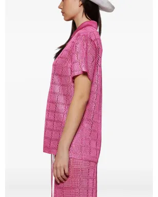 Calle Del Mar ショートスリーブ グリッド柄シャツ - サムネイル4