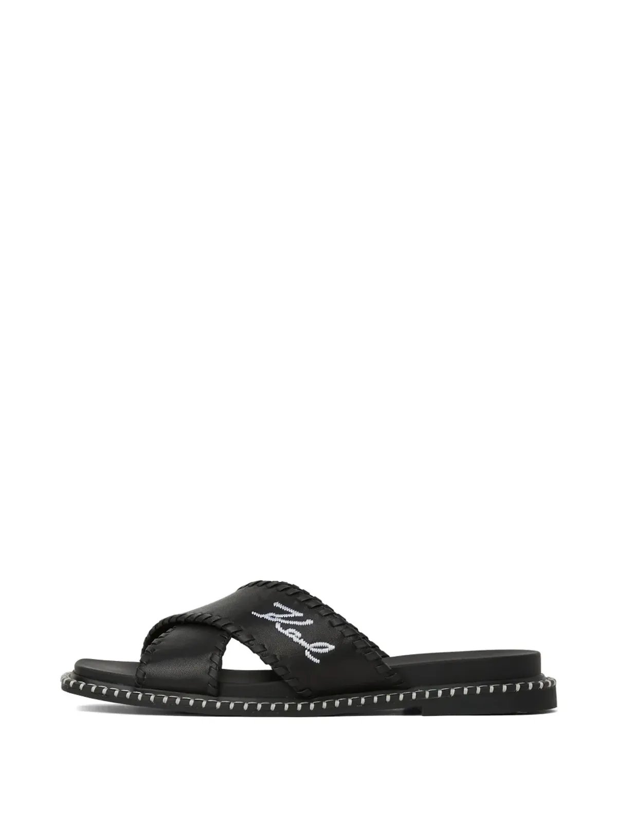 Karl Lagerfeld Lleo ウィップステッチ サンダル - ブラック - 画像5