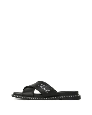 Karl Lagerfeld Lleo ウィップステッチ サンダル - ブラック - サムネイル5