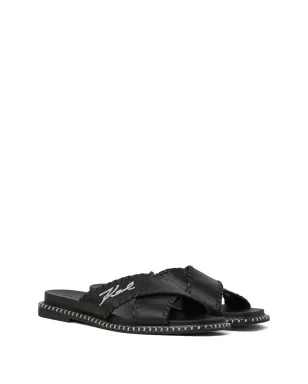 Karl Lagerfeld Lleo ウィップステッチ サンダル - ブラック - サムネイル2