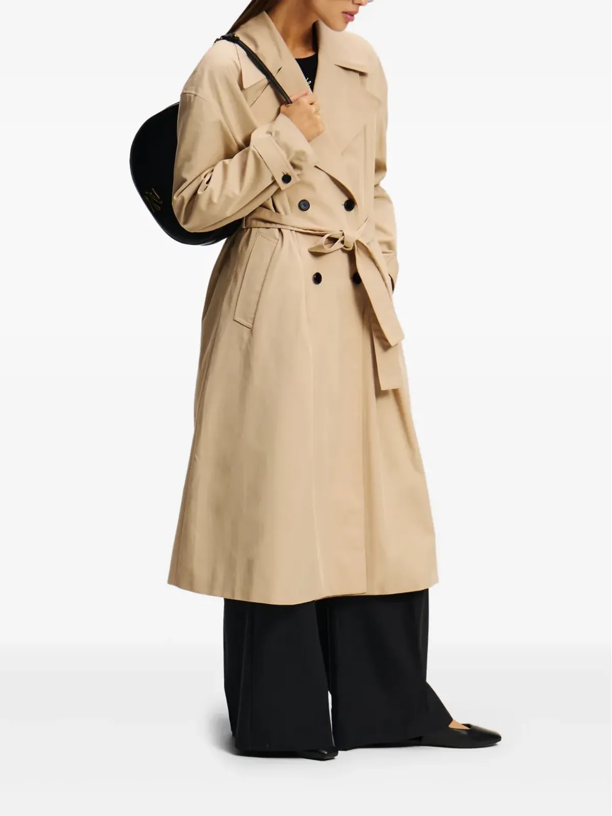 Karl Lagerfeld コットンブレンド トレンチコート - 画像2