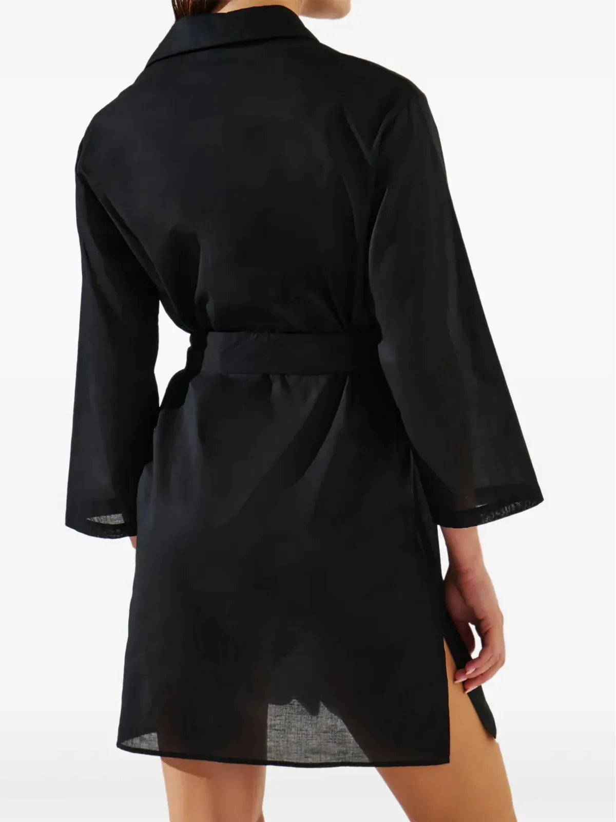 Karl Lagerfeld K/Signature シアーなビーチドレス ブラック - 画像4