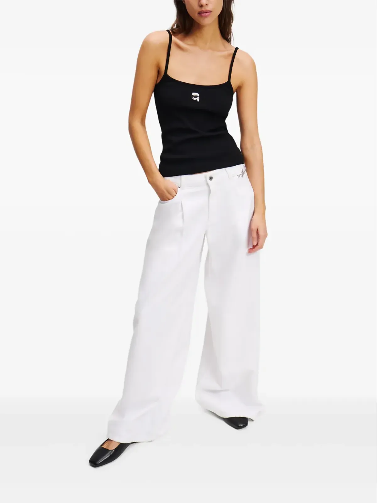 Karl Lagerfeld ロゴパッチトップ - 画像2