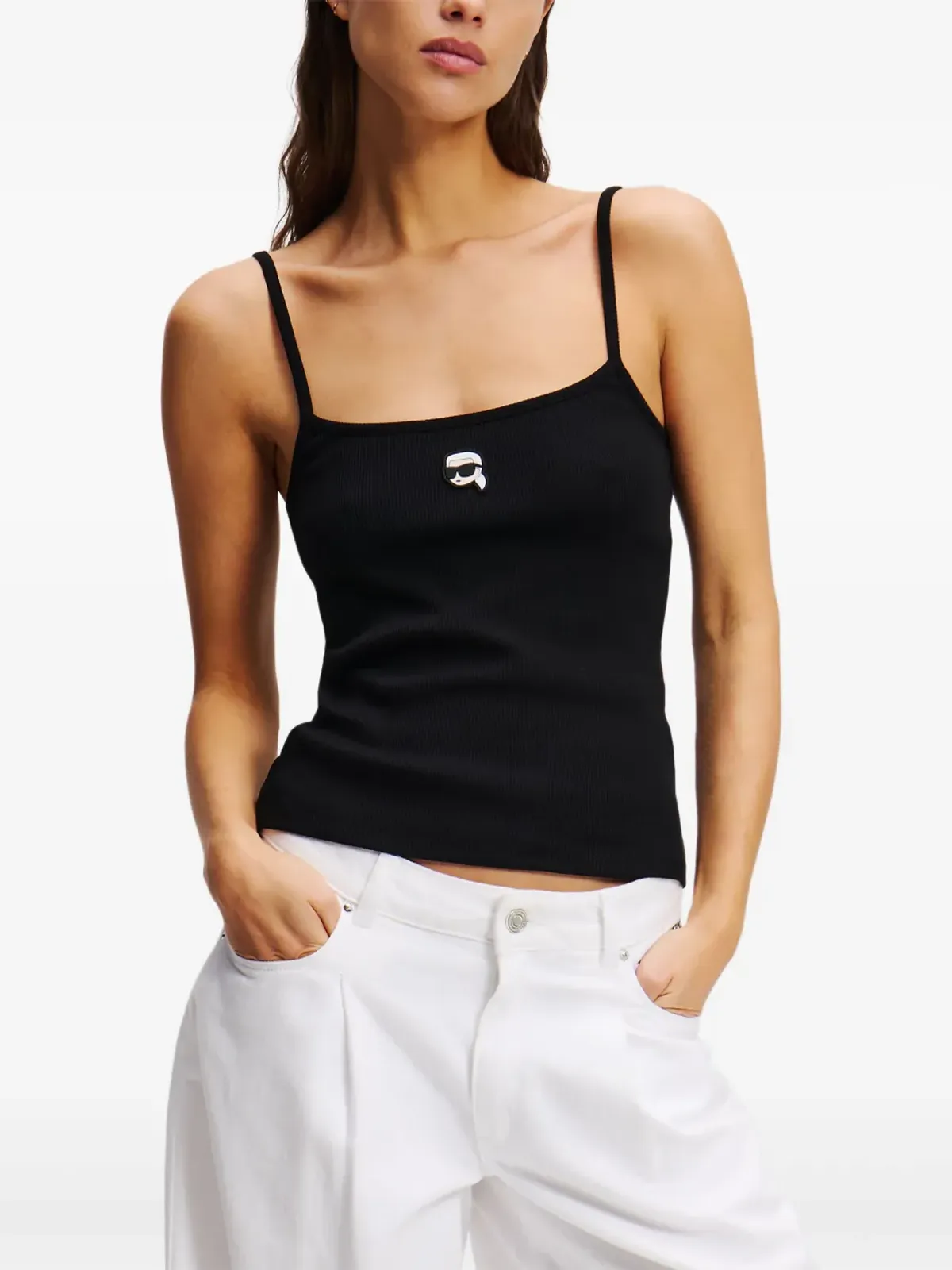 Karl Lagerfeld ロゴパッチトップ - 画像3