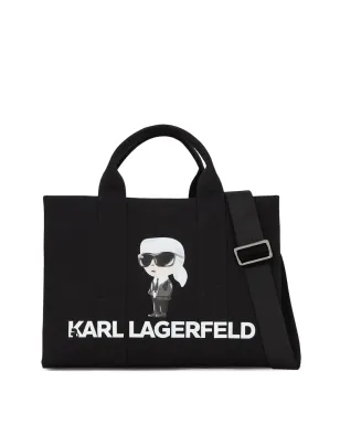 Karl Lagerfeld Ikon Aquarelle キャンバス トートバッグ - サムネイル1