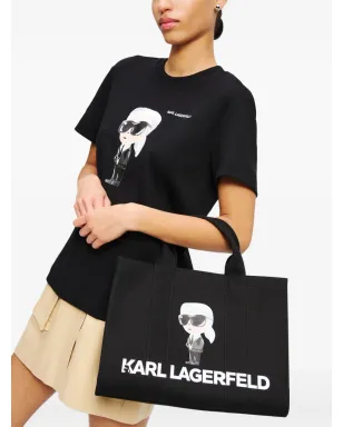 Karl Lagerfeld Ikon Aquarelle キャンバス トートバッグ - サムネイル2