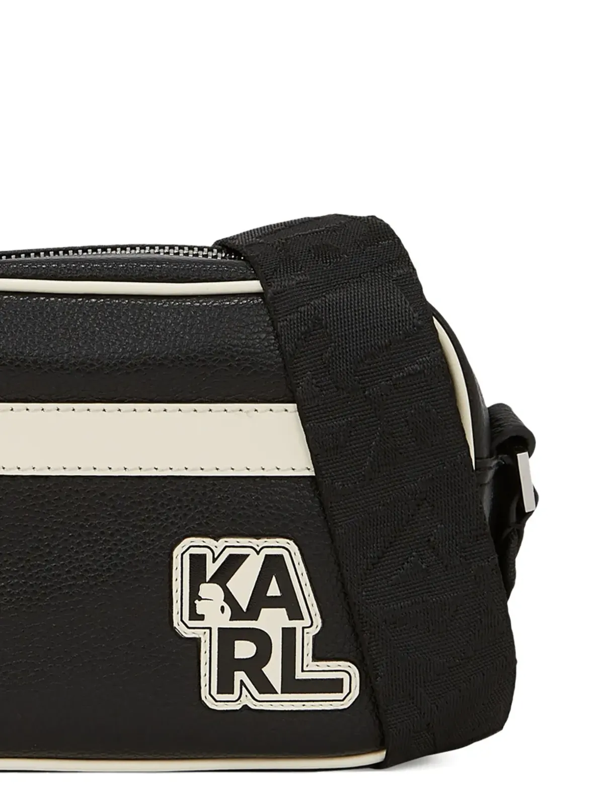Karl Lagerfeld K/athleisure コントラストパネル メッセンジャーバッグ - ブラック - 画像4