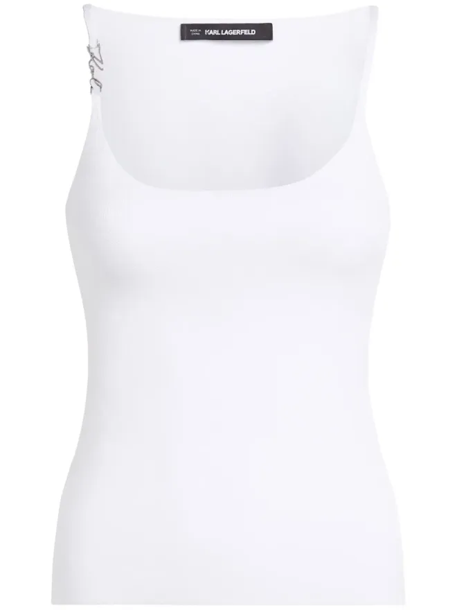 Karl Lagerfeld Karl Lagerfeld ニットタンクトップ - ホワイトの商品画像