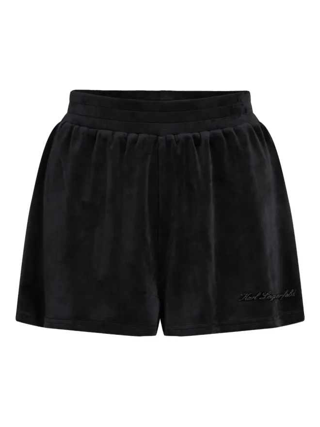 Karl Lagerfeld Karl Lagerfeld ベルベット風ショートパンツ - ブラックの商品画像