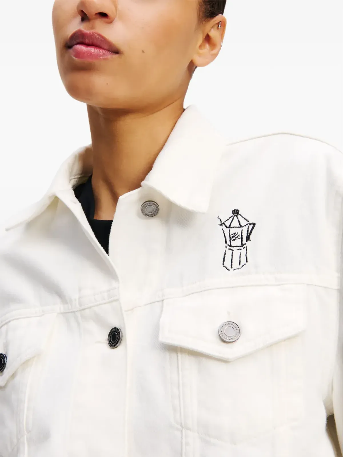 Karl Lagerfeld x Jorge Parra デニムジャケット - ホワイト - 画像5