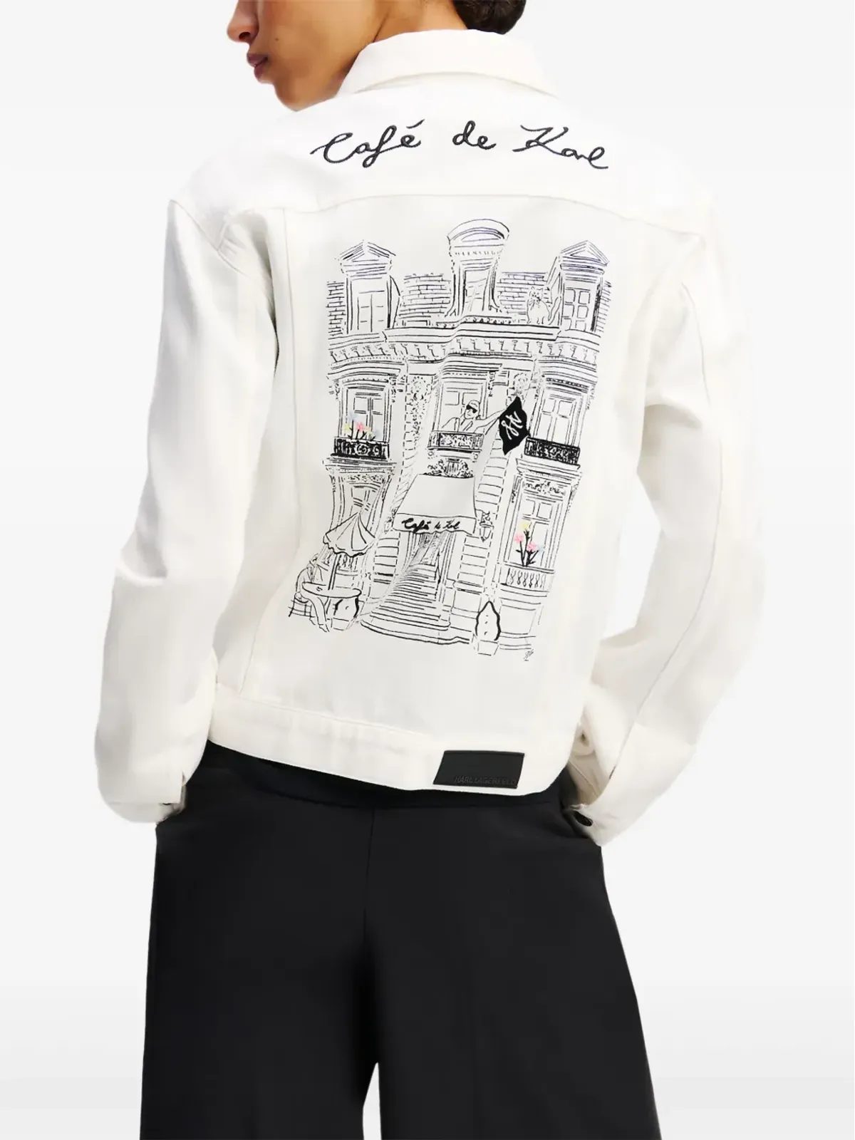 Karl Lagerfeld x Jorge Parra デニムジャケット - ホワイト - 画像4