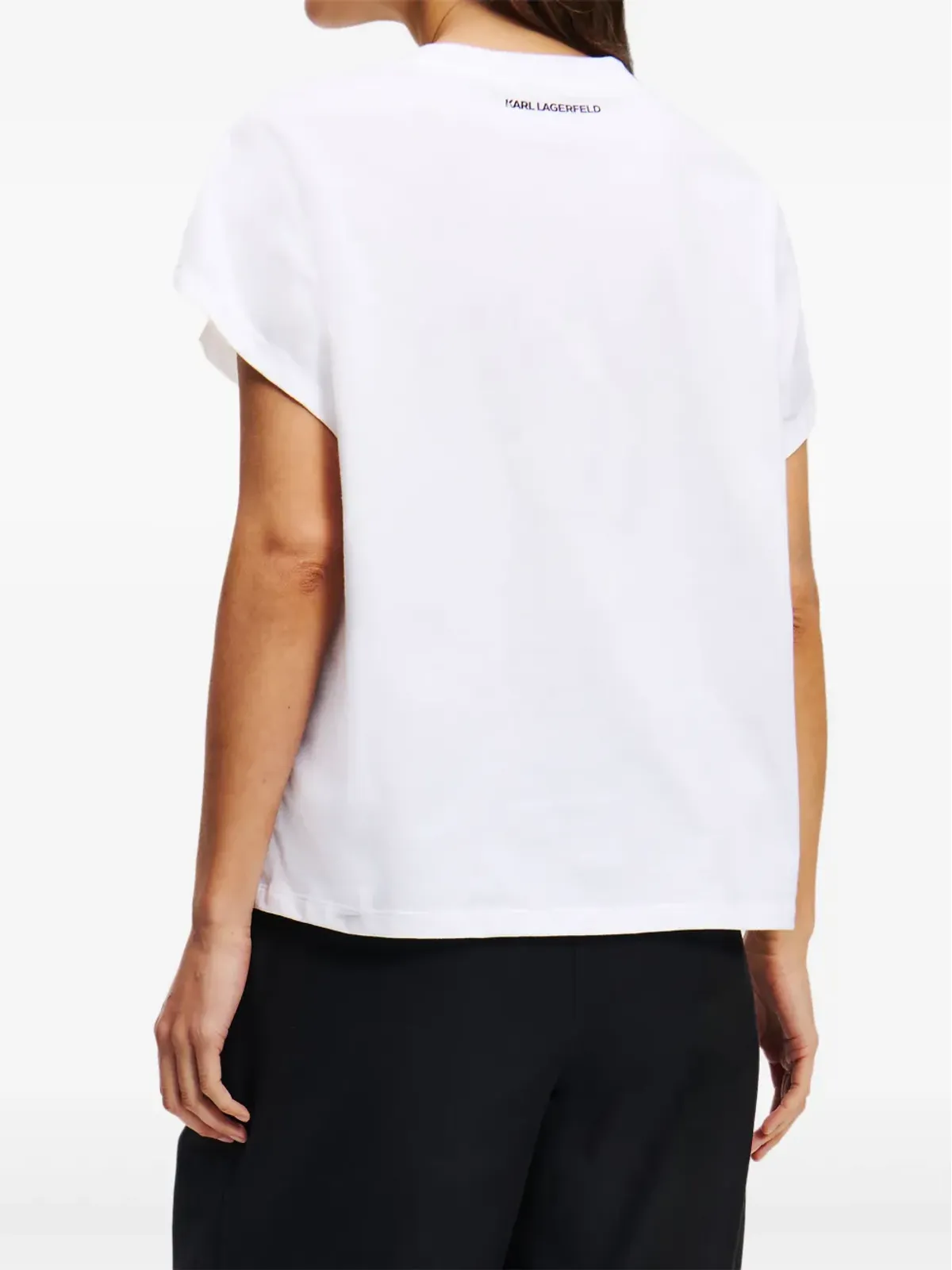 Karl Lagerfeld Ikon Choupette オーバーサイズ Tシャツ - ホワイト - 画像4