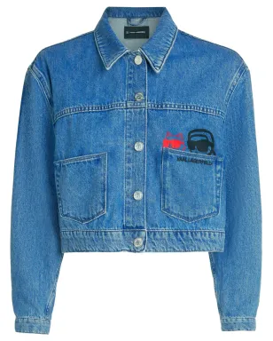 Karl Lagerfeld Ikon クロップド デニムジャケット - サムネイル1