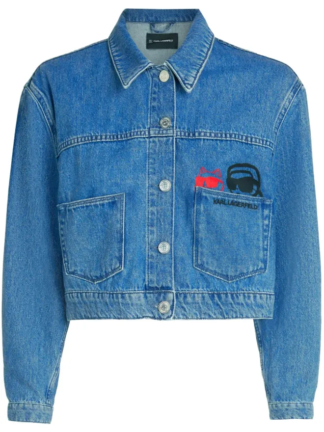 Karl Lagerfeld Karl Lagerfeld Ikon クロップド デニムジャケットの商品画像
