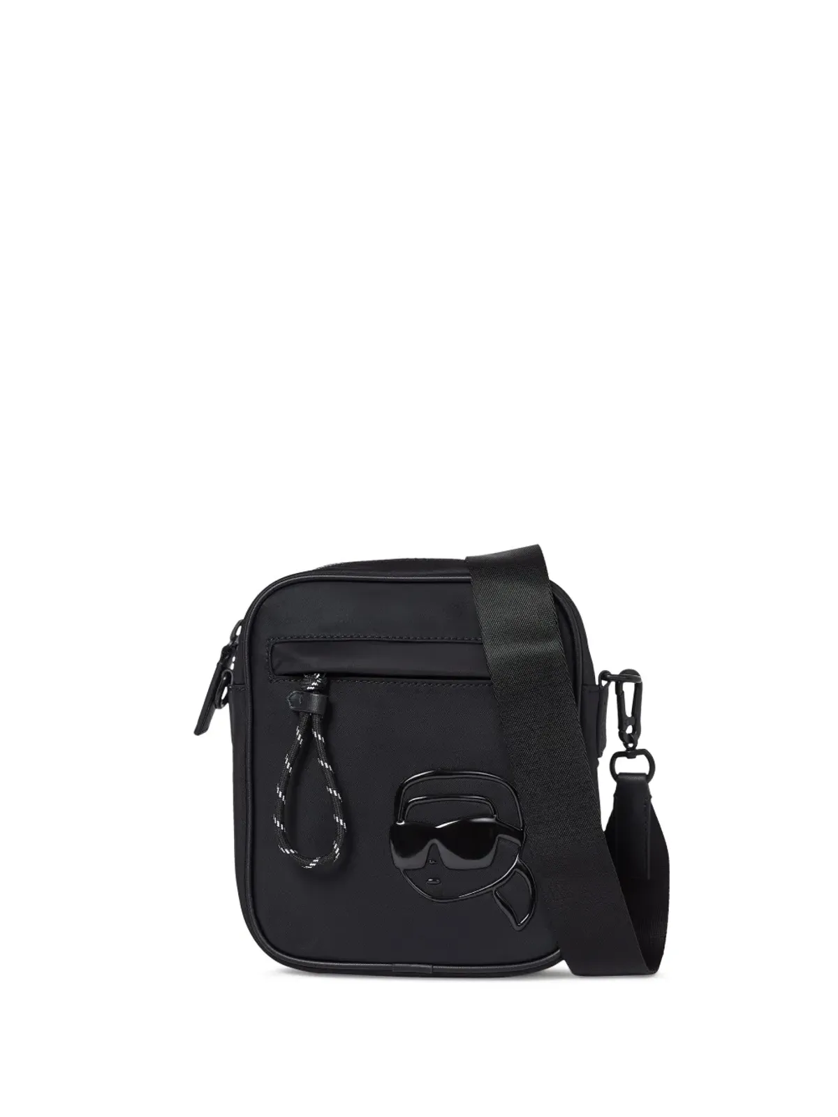 Karl Lagerfeld Ikon トーンプリントのクロスボディバッグ - ブラック - 画像1