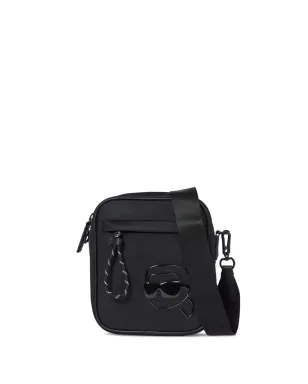 Karl Lagerfeld Ikon トーンプリントのクロスボディバッグ - ブラック - サムネイル1