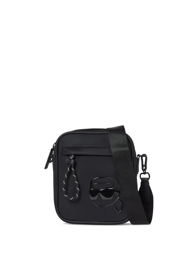Karl Lagerfeld Karl Lagerfeld Ikon トーンプリントのクロスボディバッグ - ブラックの商品画像