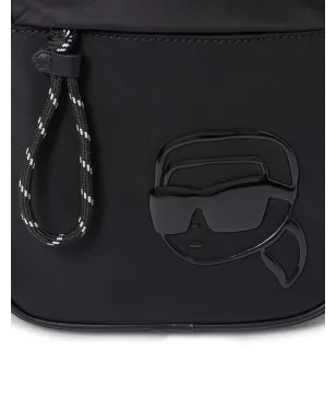 Karl Lagerfeld Ikon トーンプリントのクロスボディバッグ - ブラック - サムネイル3