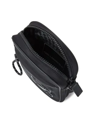 Karl Lagerfeld Ikon トーンプリントのクロスボディバッグ - ブラック - サムネイル4