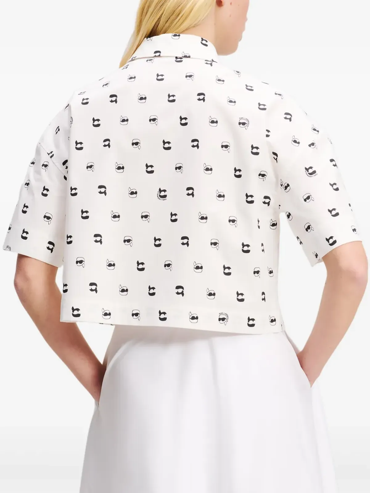 Karl Lagerfeld Ikon クロップドシャツ - ホワイト - 画像4