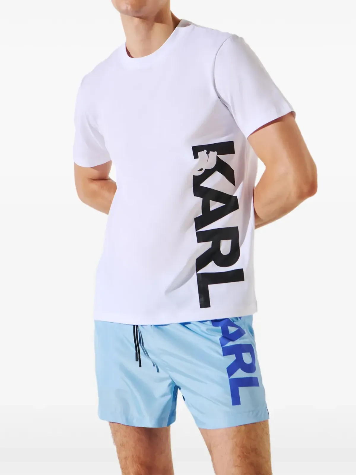 Karl Lagerfeld ロゴプリント ビーチTシャツ - 画像2
