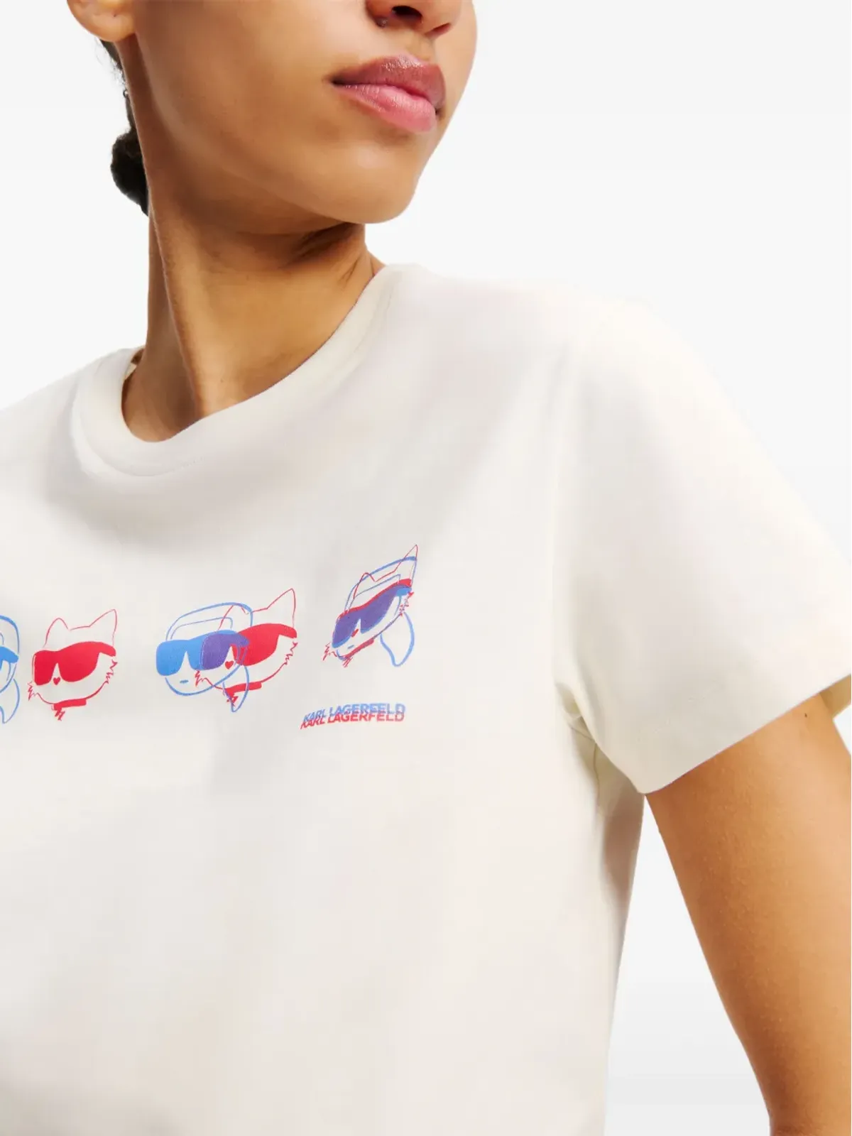 Karl Lagerfeld イコン カラー・ポップ Tシャツ - ホワイト - 画像5