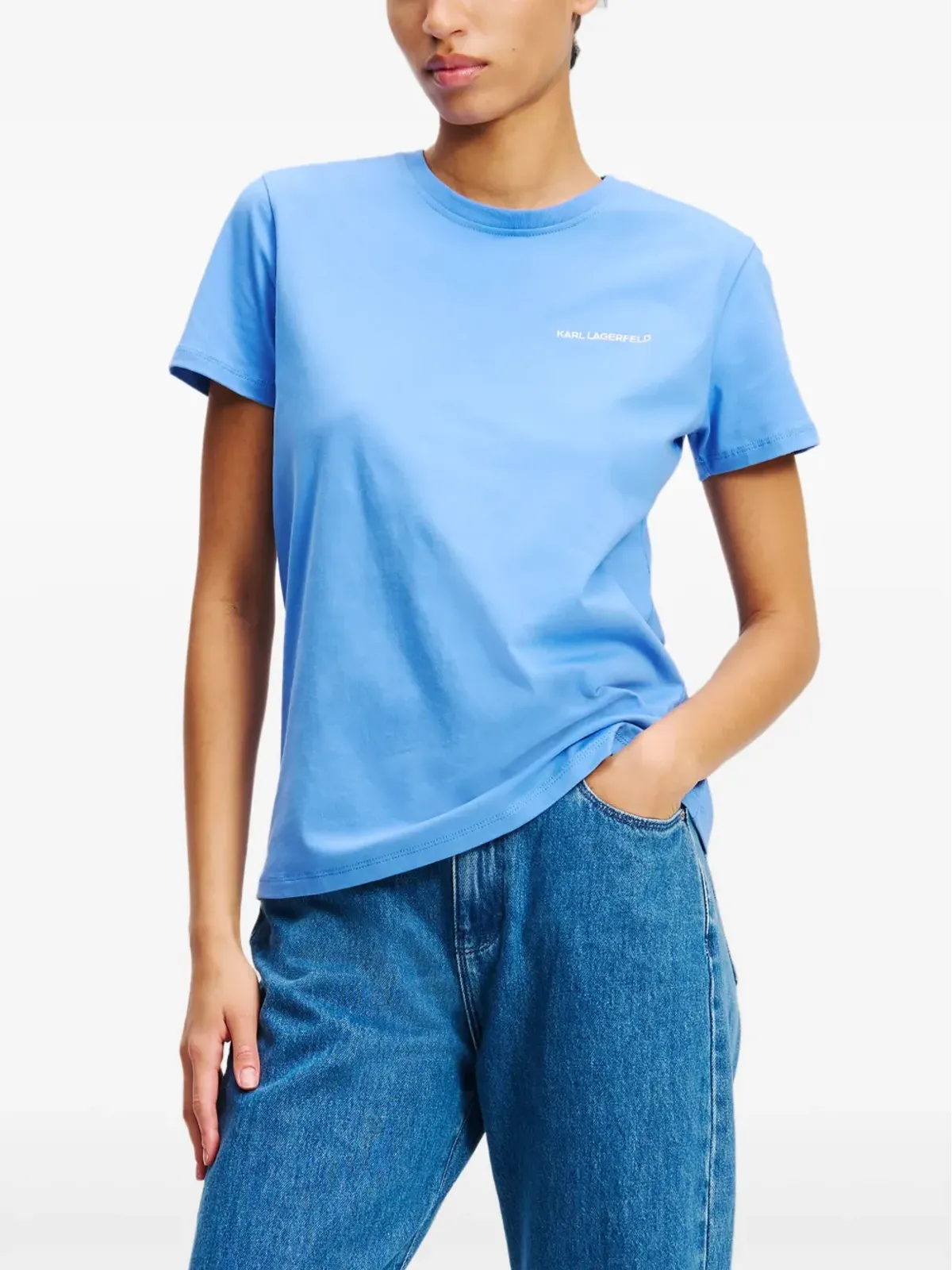Karl Lagerfeld ロゴ刺繍 Tシャツ - 画像3