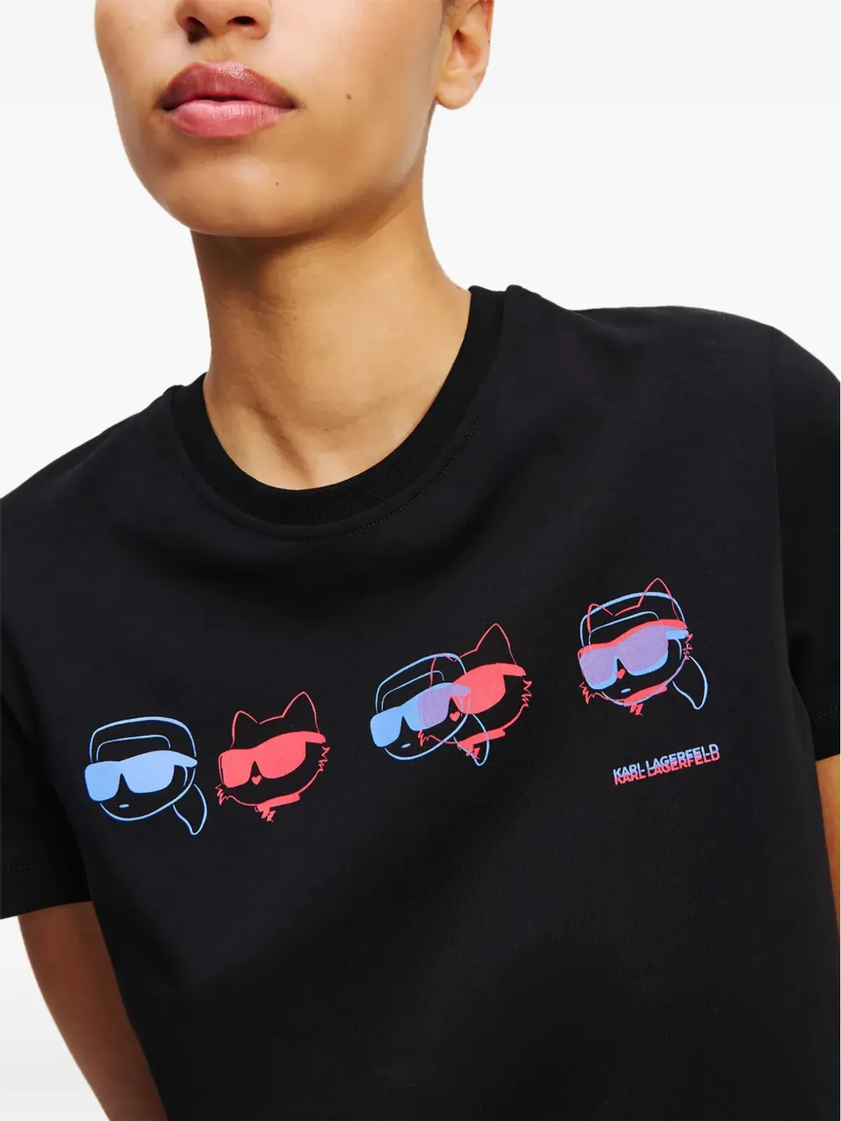 Karl Lagerfeld プリントTシャツ - ブラック - 画像5