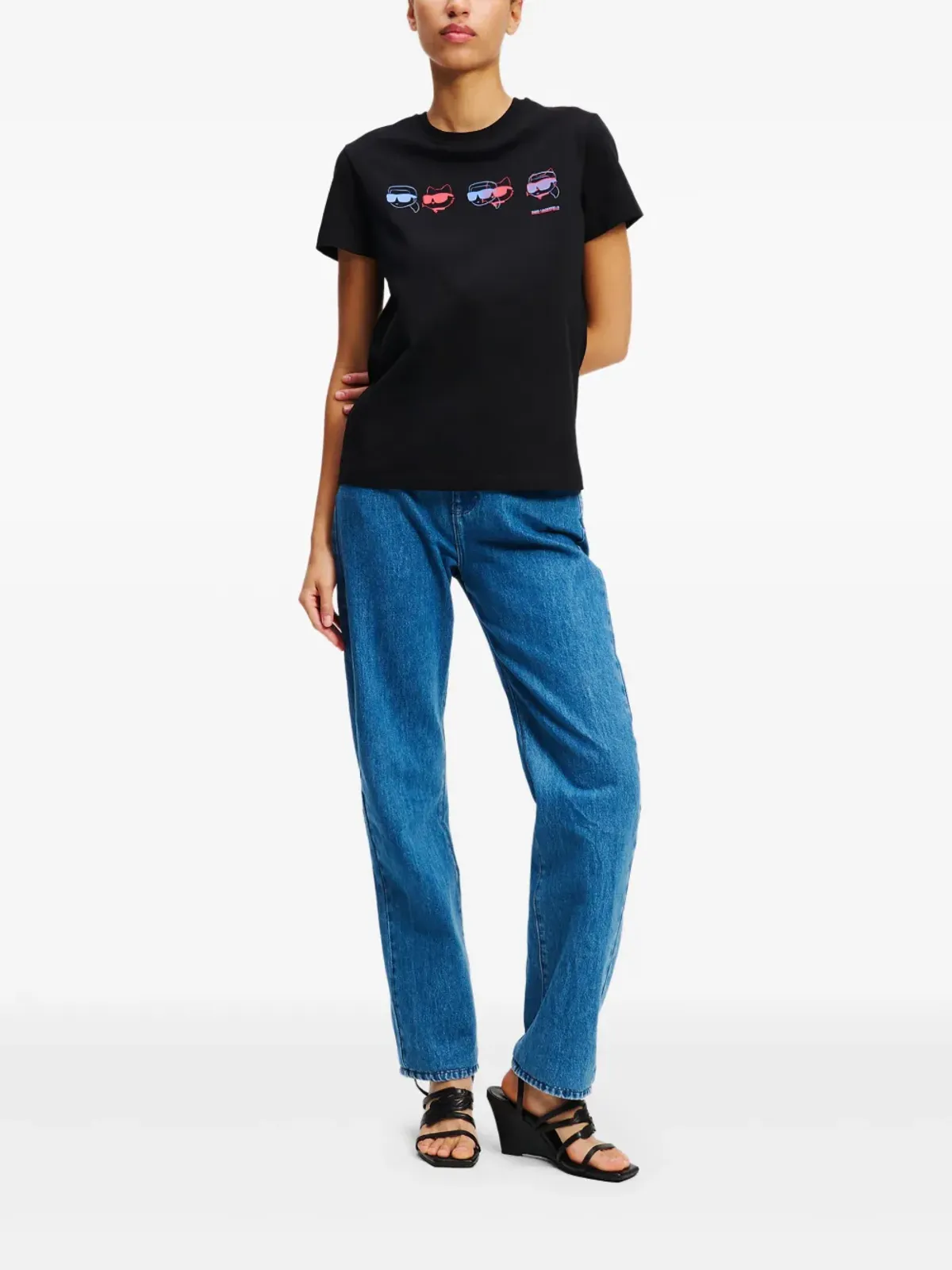 Karl Lagerfeld プリントTシャツ - ブラック - 画像2